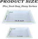 Large Epoxy Mold 15.8 * 9.8 * 3 inch and 11.3 * 7.5 * 2 inch, Cutting Board Molds for Epoxy Resin, Large Reusable… — 2