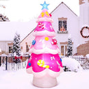 KOOY 7FT Christmas Inflatable Outdoor Decoration, Christmas Pink Tree Outdoor Blow up Yard Decorations with LED Light Up for Xmas New Year, Winter Outdoor Xmas Decor for Yard Holiday Party Lawn Décor — 4