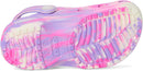Crocs Unisex-Child Classic Watercolor Marbled Clog | 3 Little Kid | Pink Crush/Multi Glow in the Dark — 3