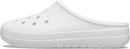 Crocs Unisex Adult Classic Low Profile Lightweight Slip-On Clogs – White — 7