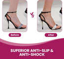 High Heel Cushion Inserts for Women - Bukihome 3/4 Invisible Insoles Prevent Feet from Sliding Forward - Shock & Sweat Absorption - Comfort Shoe Pads for High Heels Sandals Flats,Size M - Beige — 4