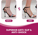 High Heel Cushion Inserts for Women - (4 Pairs) Bukihome 3/4 Invisible Insoles Prevent Feet from Sliding Forward - Shock & Sweat Absorption - Comfort Shoe Pads for High Heels Sandals Flats,Size S - Beige | Small (4 Pairs) — 4