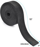 Leather Strap 1 Inches Wide Flat Leather Straps for Crafts, Full Grain Oil Tan Leather Strips for Crafts, Tooling, Belt, Garden Tools (2mm Thick 72 Inches Long Black) — 2
