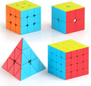Vdealen Speed Cube Set, Puzzle Cube Bundle of 2x2x2 3x3x3 4x4x4 Pyramid Magic Cube Set, Birthday Party Christmas Stocking Stuffers Gift for Kids Teens Adults(Stickerless) — 1