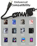Quickeep Car Carplay Cable 2Pack 3ft Coiled USB A to USB C Fast Charge Cord 4