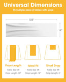 Niuara White Plastic Table Runner Party Decorations, Disposable, 4 Pack | 14" x 108" - 4 Packs — 3