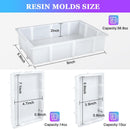 KISREL Large Rectangular Resin Molds, Epoxy Resin Casting Silicone Mold — 2