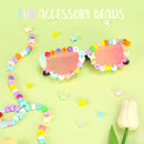 1000+PCS Assorted Pony Beads for Bracelets, 9mm Acrylic Rave Kandi Bead Bulk with Cute Heart Star Butterfly Fun… — 7