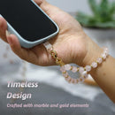 Marble Beaded Phone Wrist Strap for Women, Detachable Design photo 5