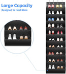 REGELETO 10 Tiers Large Size Over the Door Shoe Organizer Storage, Hanging Shoe Rack for Door with Deep Pockets, Fit 20 Pairs Shoe Organizer Holder for Sneakers and Boots (Black) — 4