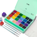 HIMI Gouache Paint Set, 24 Colors x 1 oz, Jelly Cup, Non-Toxic(Green) — 1