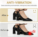 Pointed Toe Insoles for Women, Slim Fit Memory Foam Shoe Inserts with Arch Support, Breathable Perforated Cushion Pads for High Heels & Dress Shoes, Anti-Slip PU Top Layer for Pain Relief - Brown - S:6-7.5(26.5CM) — 4
