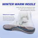 VALSOLE 250+lbs Winter Thermal Wool Insoles for Men Women,Plantar Fasciitis Orthotics Insert,for Flat Feet,High Arch,Foot Pain,Standing All Day Boot Work Shoe Warm Insoles(318mm) - Brown&black — 2