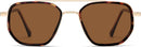 SOJOS Retro Polarized Aviator Sunglasses for Women Men Trendy Square Shades | Demi&gold — 4