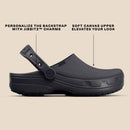 Crocs Unisex-Adult Classic Crafted Canvas & Suede Clogs | 10 Women/8 Men | Black Sand — 6