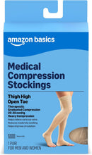 Amazon Basics Medical Compression Stockings, Women & Men, Beige, Small — 1