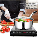 Duxtop Tri-Ply Stainless Steel Saucepan with Lid, 3 Qt Induction Pot — 7