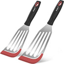 Beijiyi 2-Piece Silicone Fish Spatula for Nonstick Cookware, Heat Resistant — 1
