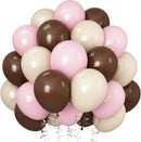 Pink Brown Balloons Coffee Brown Beige Balloon Bear Birthday Baby Shower | Pink Brown Beige | 35pcs — 1