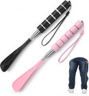 2 PCS Shoe Horn Long Handle for Seniors, Retractable Stainless Steel Foldable Shoe Horn… — 1