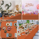 12Pcs Orange Tablecloths for Rectangle Tables, Disposable Plastic Table Cloth, Waterproof Table Cover for Fall Thanksgiving Harvest Birthdays Weddings Party Decorations,54 x 108 Inch | 12 Pack — 7