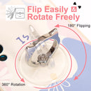Cat Phone Ring Holder - EI Sonador Clear Cell Phone Ring Holder Transparent Stand Finger Grip (1 Silver + 1 Rose Gold Cat) photo 5