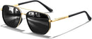 KUGUAOK Tangle Free Polarized Aviator Sunglasses for Women UV Protection Sports Running Sun Glasses Unisex Shades | Xh-1pcs-blackgold | 56 Millimeters — 1