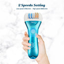 Electric Foot Callus Remover, Rechargeable Electronic Foot File Pedicure Kits, Electric Callus Remover for Feet, Foot Scrubber Dead Skin Remover, Professional Foot Care for Dead Skin Ideal Gift - Chromed Blue — 6