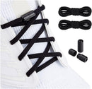 ZHENTOR Elastic Shoe Laces, Elastic No Tie Shoelaces for Sneakers, One Size Fits All Adults and Kids Shoes | Black | 1 Pair — 1