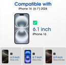 amFilm OneTouch for iPhone 16 Screen Protector 6.1'' Tempered Glass photo 2