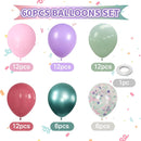 Pink Purple Green Balloons Mermaid Magic Birthday Under The Sea Party Decor | 60pcs — 3