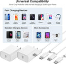 iPhone 14 13 12 Fast Charger,[Apple MFi Certified] 20W USB C Apple Fast Charger Wall Charge Block Plug with 10FT Type-C to Lightning Fast Charging Data Sync Cord for iPhone14 13 12 11 Xs Xr X (2Pack) 6