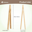 Magnetic Bamboo Toaster Tongs (Set of 2), 10.2-Inch Extra-Long Kitchen Tongs with Rebound-Construct & Anti-Slip… — 7