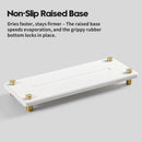 Razborci Water Absorbing Stone Sink Caddy Kitchen Sink Organizer Tray, Diatomite Bathroom Counter Tray, Gold Faucet… — 5