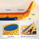 XINIFOOT 3 Pairs Elastic Shock Absorbing Shoe Insoles Breathable Honeycomb Sneaker Inserts Sports Shoe Insole Replacement Insoles for Men - Yellow — 4