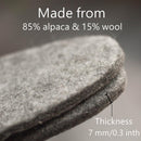 Alpaca Wool Warm Shoe Insoles Soft Winter Replacement Inserts for Boots - Light Brown Alpaca — 3