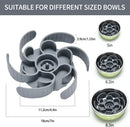 Slow Feeder Dog Bowls Insert,Third Generation upgradedSuper Firm Eating Bowl（Cuttable） for Large Breed and Medium Small Size Compatible with Regular Elevated Metal Glass Dog Bowl (Gray) — 6