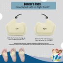 Dr. Jill's Foot Pads, Latex Free, YJ30-4055, Sesamoid Pad Skived 1/4" Felt -Right- (12 Pack) Dancers Pad 4