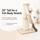 Cat Scratching Post for Indoor Cats, 32Inch Sisal Cat Scratcher, Beige — 6