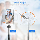 Selfie Stick Tripod for Phone with Remote Control & Holder, 50 Inch, Black photo 4