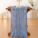 Cheesecloth Table Runner Fall Boho Wedding Birthday Party Home Decor | Dusty Blue | 10ft X 1pc — 3