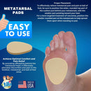 Dr. Jill's Foot Pads, YJ10-2050, Metatarsal Pad 1/4" Firm Foam (12 Pack) Ball of Foot Pad 8