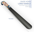 Gukeniu 16.5 Inch Long Handle Shoe Horn for Seniors Men Women Kids, Metal Shoe Horns for Boots — 4