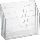 Acrimet Horizontal Triple File Folder Organizer Sorter, Letter Size, Clear — 1