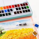 MeiLiang Watercolor Paint Set, 36 Vivid Colors in Pocket Box with Metal Ring and Watercolor Brush, Perfect for Students, Beginners and More | Solid Set 36 Color — 3
