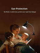LALISU Desk lamp Eye-Caring Table Lamps, 360°Rotation Gooseneck Clip Lamp — 8