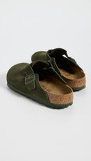 Birkenstock Unisex Black Super Birki Clog – Thyme Suede — 3