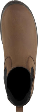 Danner Ground Control Chelsea Men's Full Grain Leather Waterproof Steel Toe Chelsea Work Boots, Slip Resistant Pull-On - Brown — 5