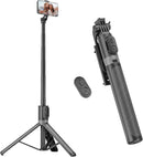 71” Phone Tripod & Selfie Stick, Portable All in One Extendable Cell Phone Tripod Stand, with Wireless Remote Control for iPhone/Samsung/Android/Camera photo 1
