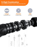 Sportneer Bike Lock: 5 Digit Combination High Security Anti Theft Bike Chain Lock - 3.2/3.6/4ft Heavy Duty Keyless Bicycle Lock for Bike, Motorcycle, Scooter, Door & Gate - 4/6mm Thick, Easy to Use — 5